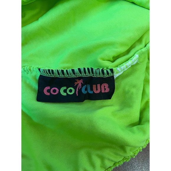 COCO CLUB NEON GREEN One Piece Swimsuit Cut Out Design - Picture 7 of 7
